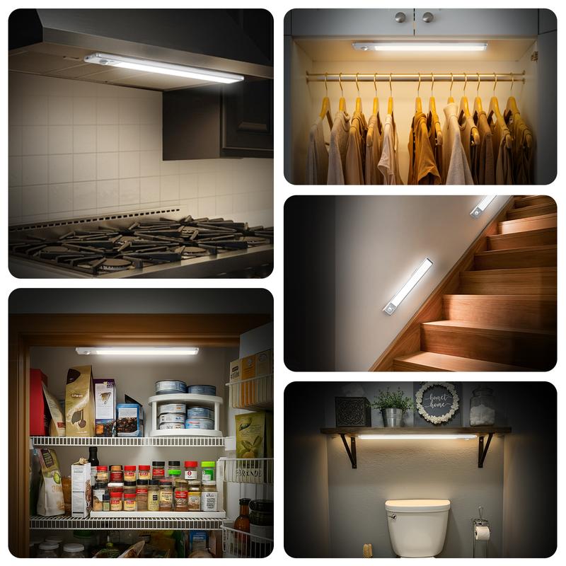 TAILEDEN Under Cabinet Lights,76LED Motion Sensor Night Light Indoor