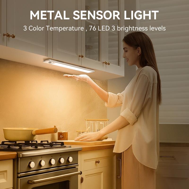 TAILEDEN Under Cabinet Lights,76LED Motion Sensor Night Light Indoor