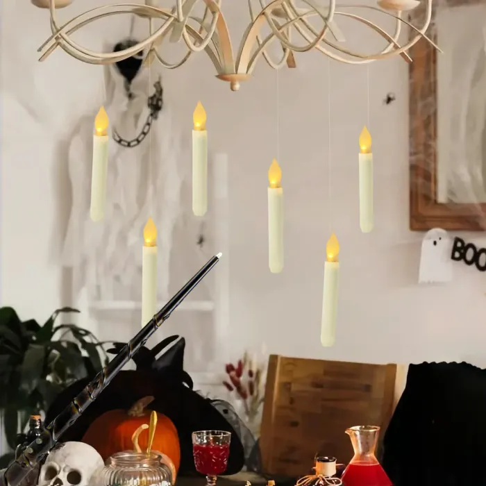 🎃Flameless Candles with Magic Wand Remote for Halloween Decor