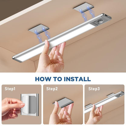 TAILEDEN Under Cabinet Lights,76LED Motion Sensor Night Light Indoor