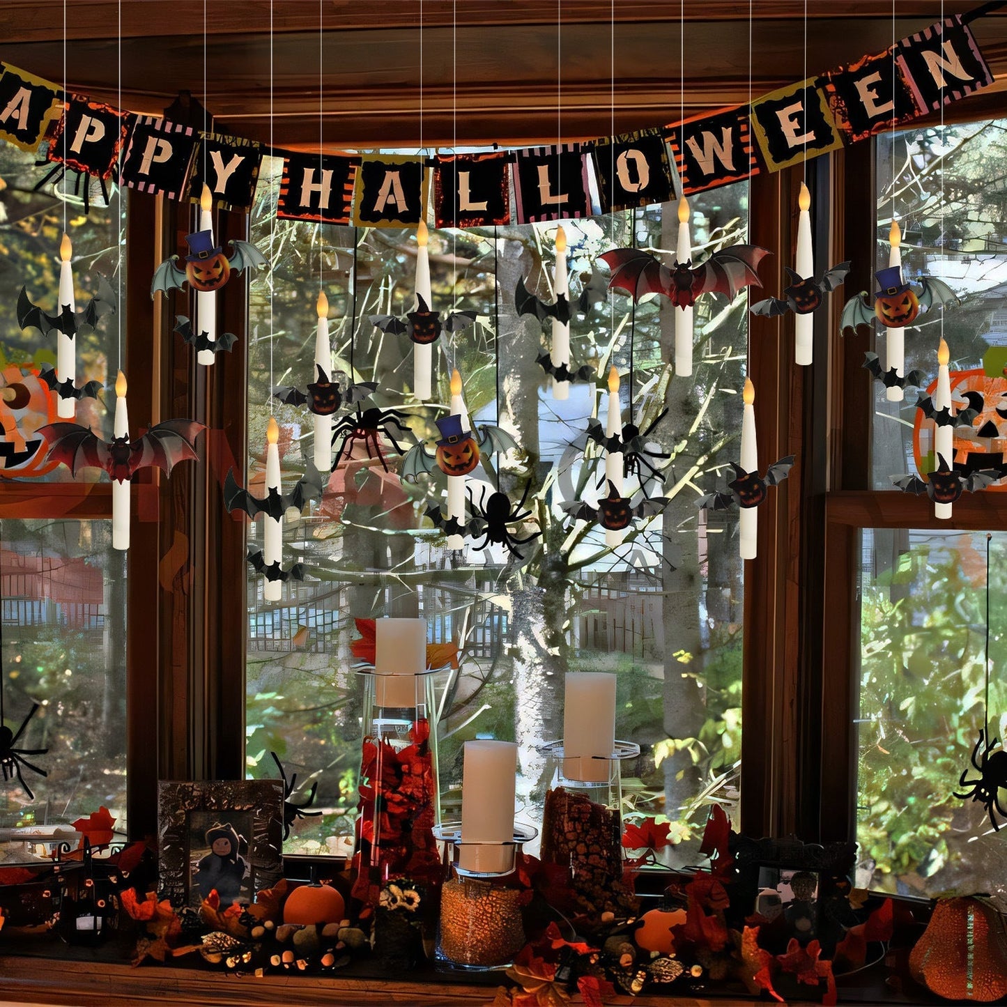 🎃Flameless Candles with Magic Wand Remote for Halloween Decor