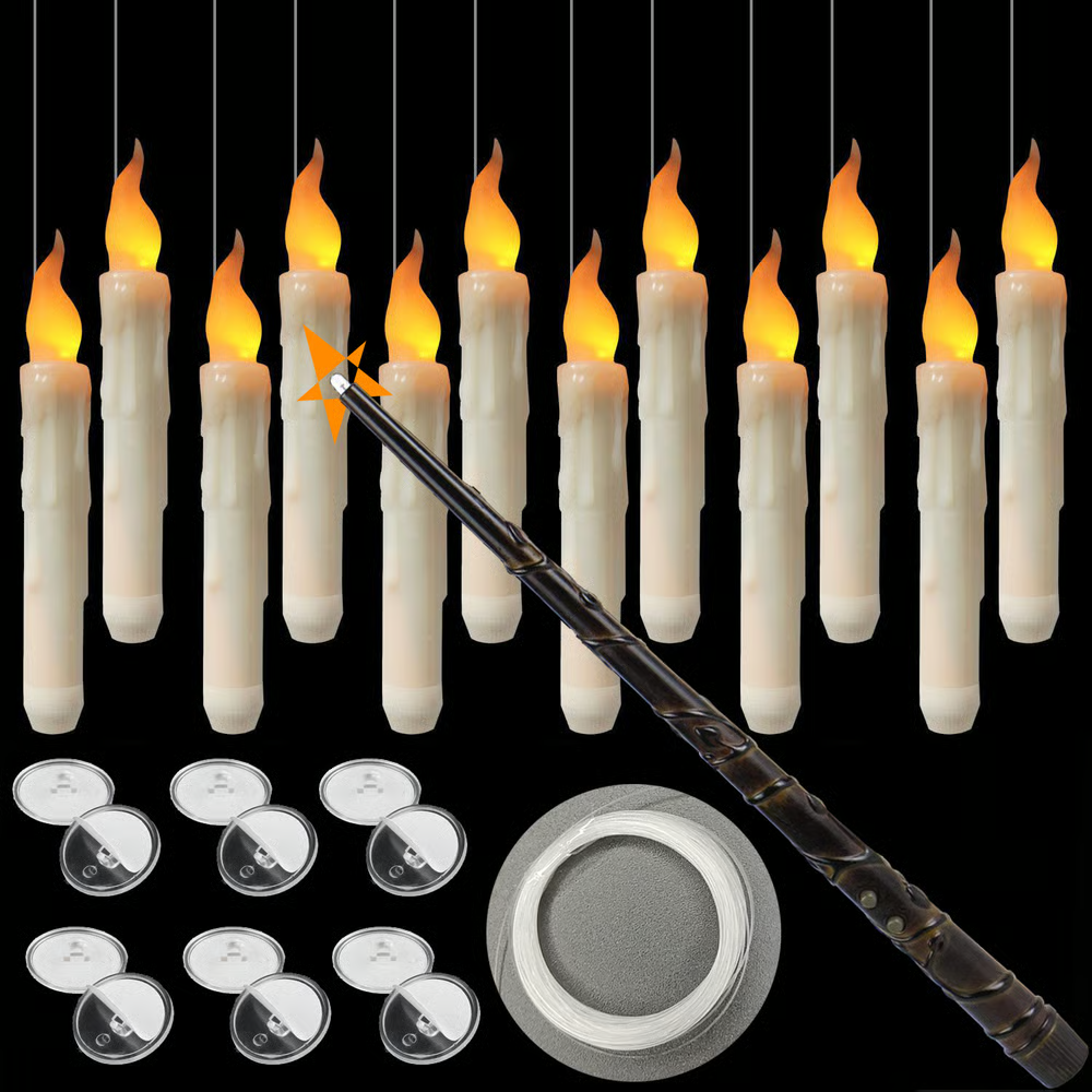 🎃Flameless Candles with Magic Wand Remote for Halloween Decor